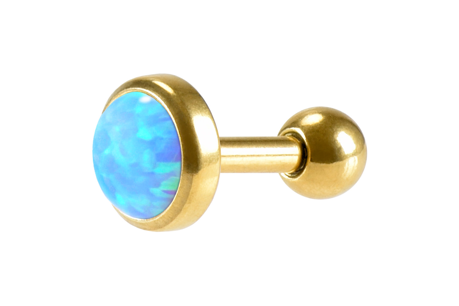 Chirurgenstahl Ohrpiercing SYNTHETISCHER OPAL ++SALE++